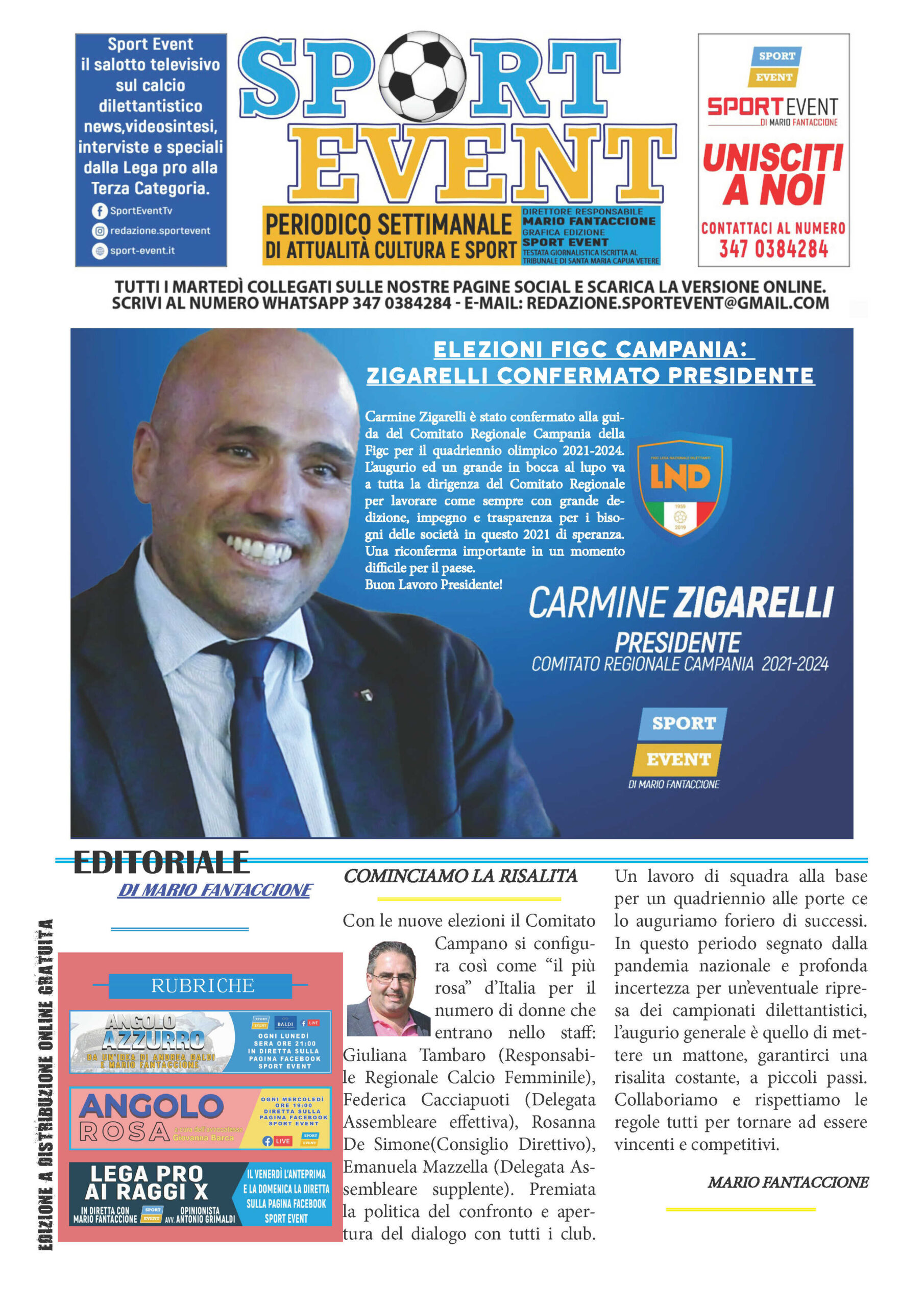 Secondo numero del settimanale Sport Event