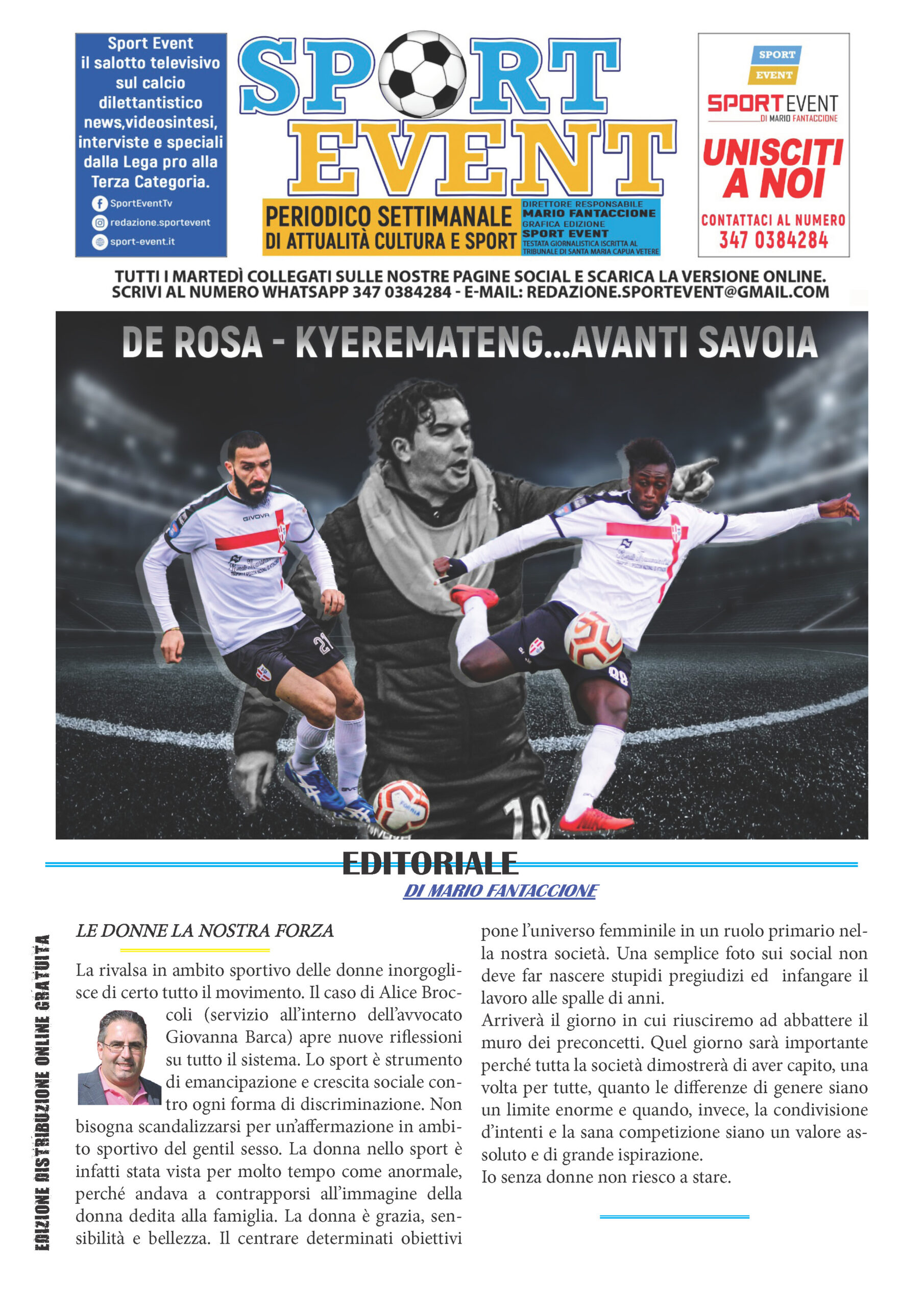 Quarto numero del settimanale Sport Event