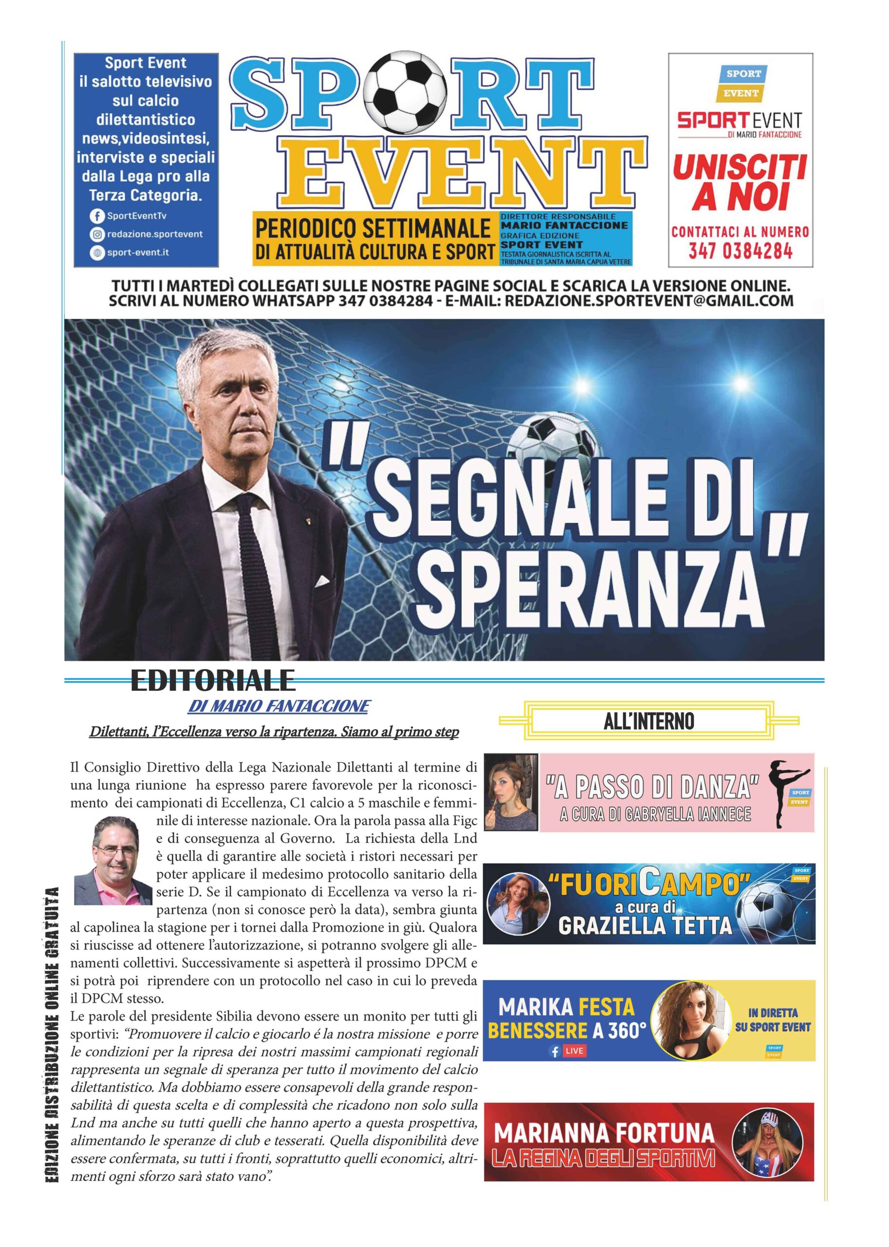 Sesto numero del settimanale Sport Event